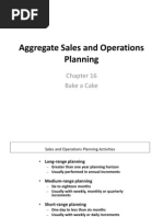 Aggregate Sales and Operations Planning