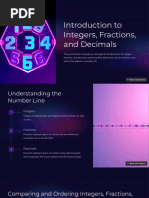 Introduction To Integers Fractions and Decimals