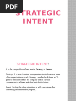 UNIT 1 Strategic Intent