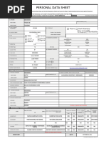 CS Form No. 212 Personal Data Sheet Revised