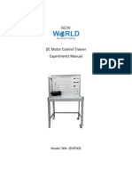 DC Motor Control Trainer Experiments Experiments Manual