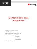 Informe Técnico INACAP: Mantenimiento Base Mecatrónico