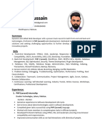 Bilal Hussain Resume