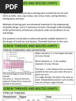 Topic 3 Screw Threads and Bolted Joints