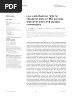 Low Carbohydrate High Fat Ketogenic Diets On The Exercise Crossover Point and Glucose Homeostasis 2023