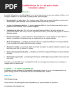 Résumé Module Méthodologie de Travail Universitaire