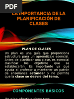 La Importancia de La Planificación de Clases