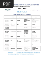 Second Term Time Table 2024