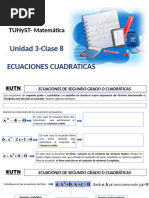 Clase 8 Unidad 3 Ecuaciones Cuadraticas (Primera Parte)