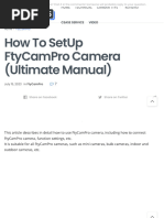 How To SetUp FtyCamPro Camera (Ultimate Manual)