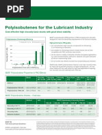 One Page Promotion - PIB in Lubricants