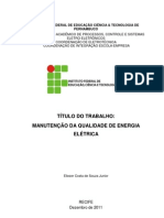 TCC Sobre A Manutenção Da Qualidade de Energia Elétrica - Ifpe