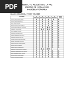 Sabana de Notas 2024-1