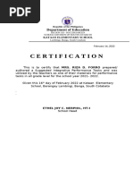 Certificate of Utilization