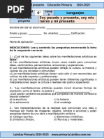 6to Grado Noviembre - Examen 04 Soy Pasado y Presente, Soy Mis Raíces y Mi Presente (2024-2025)