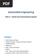 ME 5071unit3 - Clutch and Transmission Systems