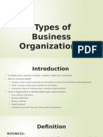 Types of Business Organisation