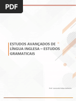 Estudos Avançados de Língua Inglesa Estudos Gramaticais: Aula 2