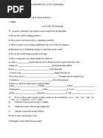 Centro Educa Mais Monsenhor Luis Alves Madureir 2 Ano Ingles Atividade Comparativo