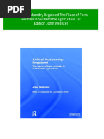 Instant Download Animal Husbandry Regained The Place of Farm Animals in Sustainable Agriculture 1st Edition John Webster PDF All Chapter