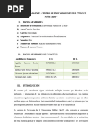 Plan y Diagnostico Del Centro de Educacion Especial