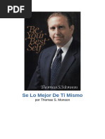 LIBRO Se Lo Mejor de Ti Mismo Por Thomas S Monson