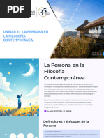 La Persona en La Filosofia Contemporanea