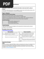 Unit 1 Rocks and Minerals Unit Plan