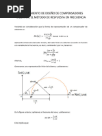 Procedimiento de Diseño de Compensadores Mediante El Método de Respuesta en Frecuencia