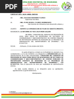 Carta N 003 Remito Plan de Abastecimiento