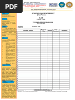 Acknowledgement Receipt Research