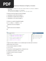 Lista de Ejercicios 2 Elementos de Álgebra y Geometría