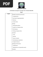 Secondary School Curriculum Coverage For CT1 2024-2025