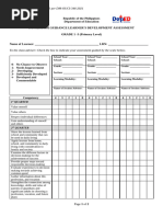 2 SF10 Primary Level G1 3 HG Assessment Template