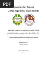 Update Importancia de La Pesca Artesanal para La Economia Local y La Sostenibilidad Ambiental en La Provincia de Bocas Del Toro