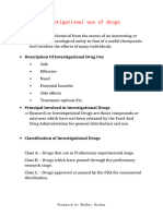 Investigational Use of Drugs