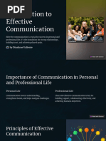 Introduction To Effective Communication