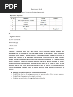 Thevenin's Theorem Lab Manual