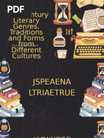 Dark Gray and Yellow Textured Literature Genres of Literature Prsentation