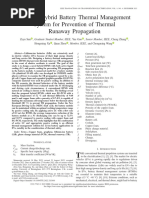 A Novel Hybrid Battery Thermal Management System For Prevention of Thermal Runaway Propagation