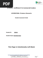 V2 - SITHPAT006 Produce Desserts - Student Assessment and Guide