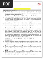 Units & Dimensions, Errors IIT Work Sheet 2024-25