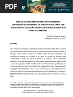 Analise Da Expensão Urbana Nos Municipios Limítrofes Ao Aeroporto Da Zona Da Mata Um Olhar Sobre o Uso e Ocupação Do Solo Nos Municipios de Rio Novo e Goiana MG