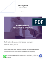 BMS Interview Questions and Answers - BMS System