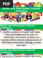 Lesson 10 - Media and Information Literate Individual