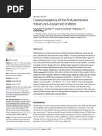 Caries Prevalence of The First Permanent Molars in