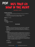 Things That Go Bump in The Night Teachers Notes