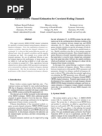 MIMO-OFDM Channel Estimation For Correlated Fading Channels: TX RX