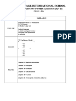 Heritage International School: Syllabus of (SESSION 2024-25)