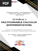 Tutorial 2 Multivariable Calculus - 24 25